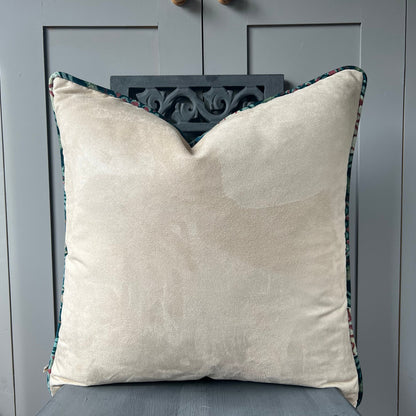 William Morris Luxury Designer Granada Indigo Blue Velvet Vintage Cushion Pillow Throw Cover