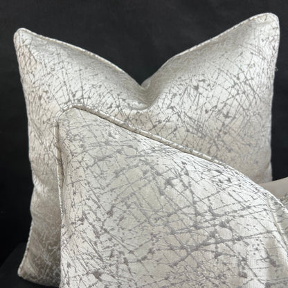 Casamance Pleiade Luxury Designer Grey Taupe Fleck Fabric Cushion Pillow Cover