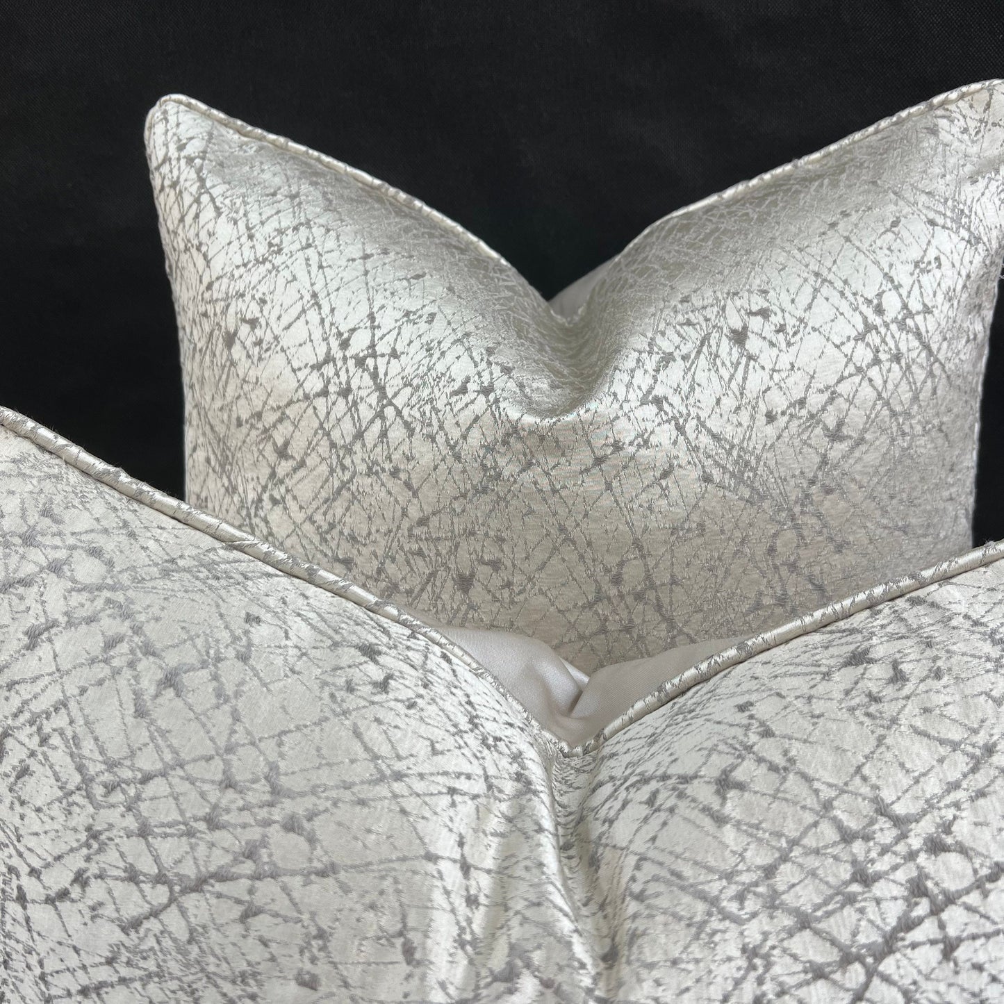 Casamance Pleiade Luxury Designer Grey Taupe Fleck Fabric Cushion Pillow Cover