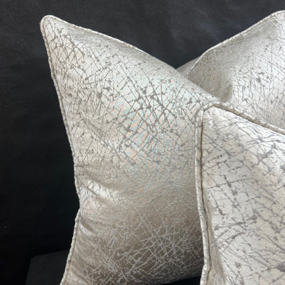 Casamance Pleiade Luxury Designer Grey Taupe Fleck Fabric Cushion Pillow Cover