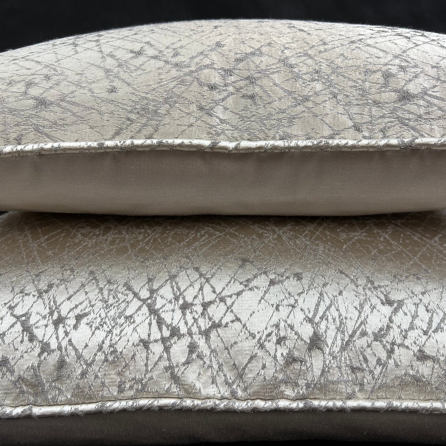 Casamance Pleiade Luxury Designer Grey Taupe Fleck Fabric Cushion Pillow Cover