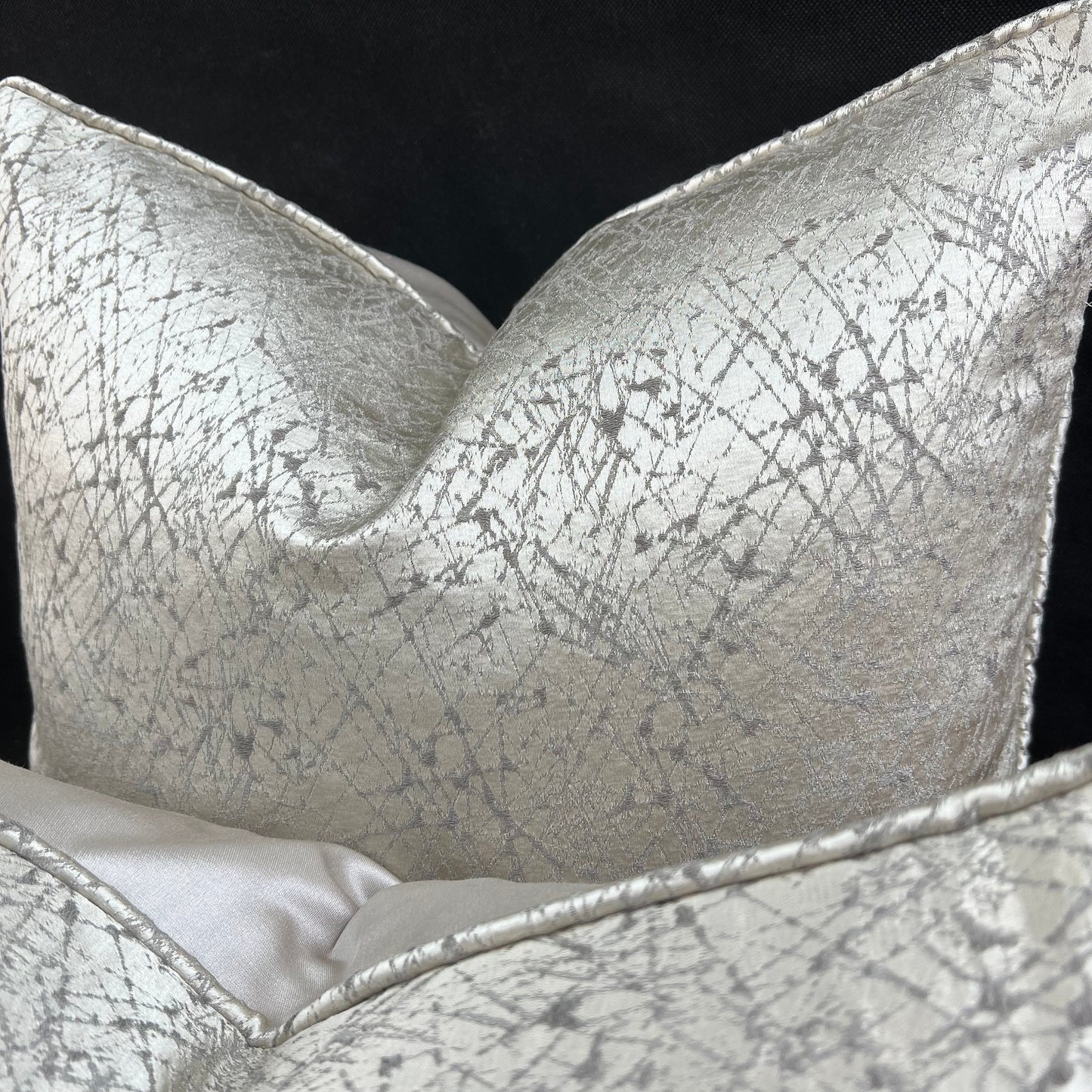 Casamance Pleiade Luxury Designer Grey Taupe Fleck Fabric Cushion Pillow Cover