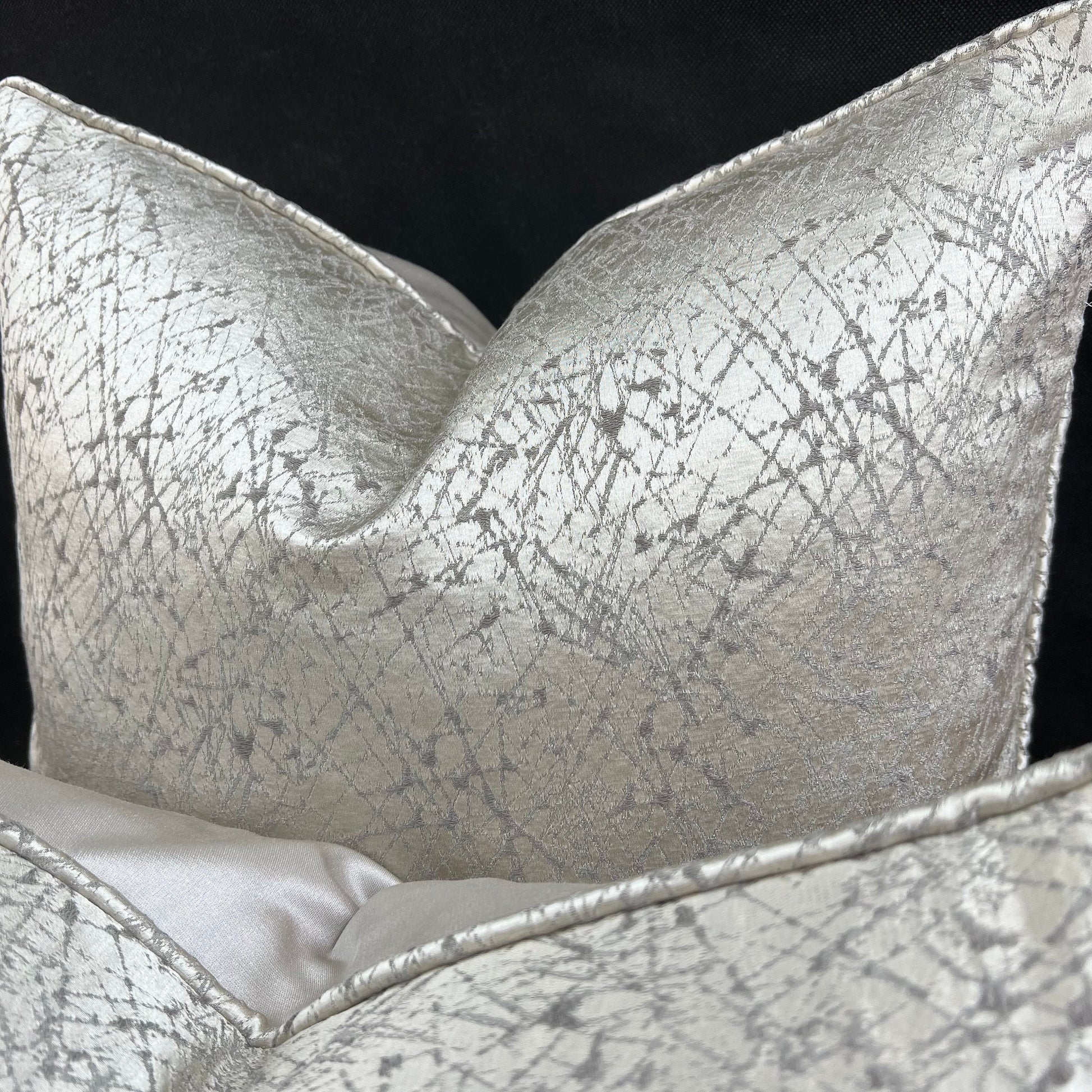 Casamance Pleiade Luxury Designer Grey Taupe Fleck Fabric Cushion Pillow Cover