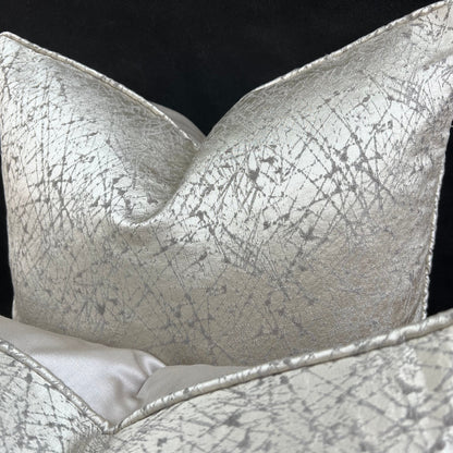Casamance Pleiade Luxury Designer Grey Taupe Fleck Fabric Cushion Pillow Cover