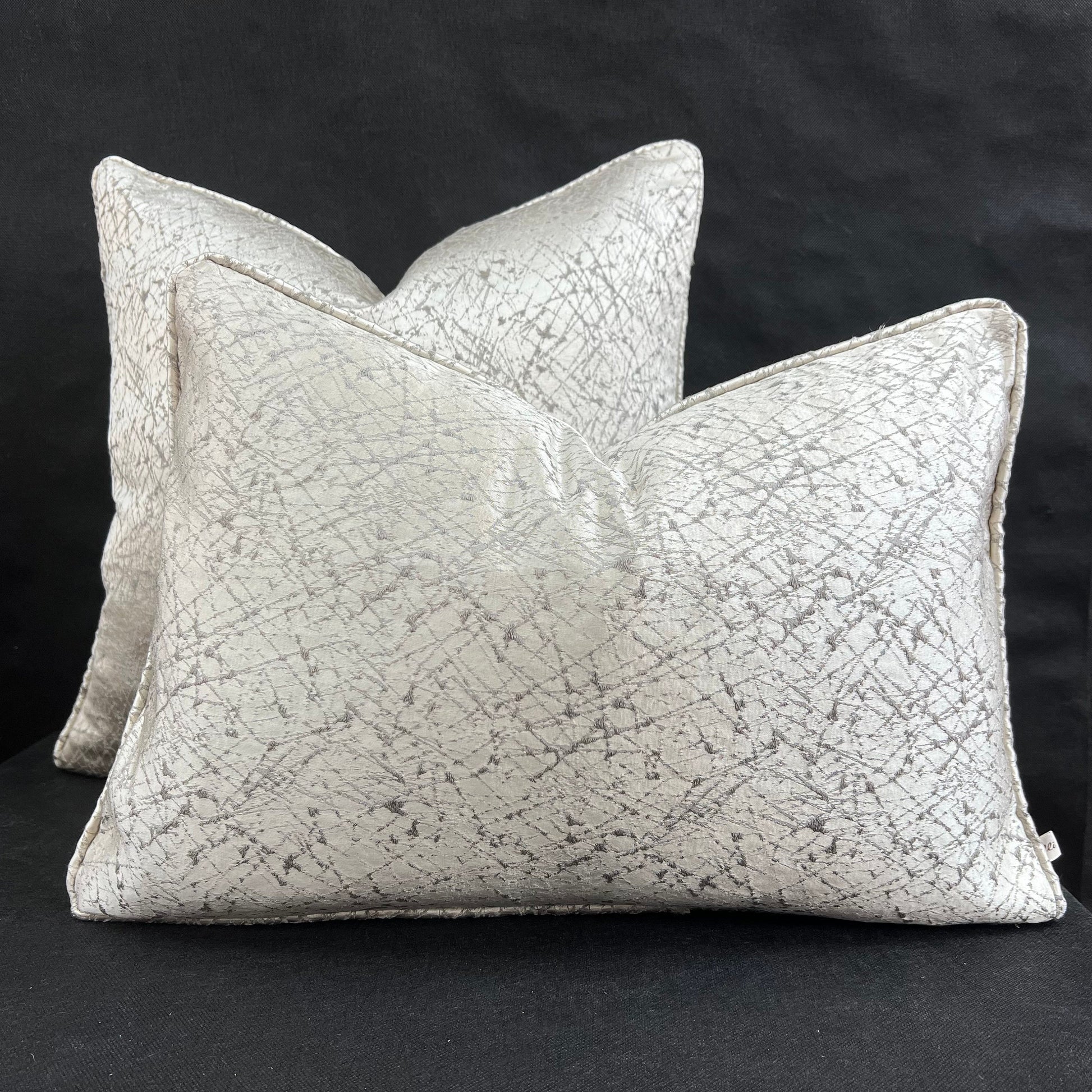 Casamance Pleiade Luxury Designer Grey Taupe Fleck Fabric Cushion Pillow Cover