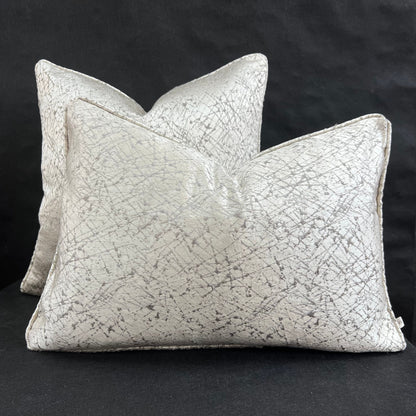 Casamance Pleiade Luxury Designer Grey Taupe Fleck Fabric Cushion Pillow Cover