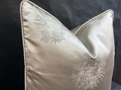 Luxury Designer Contemporary Soft Taupe Satin Cushions Pillow Thow Cover