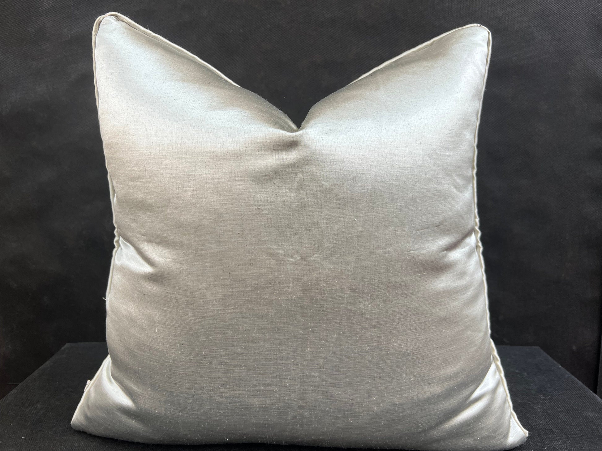 Luxury Designer Zinc Blue Silver Grey Textured Contemporary Cushion Pillow Cover