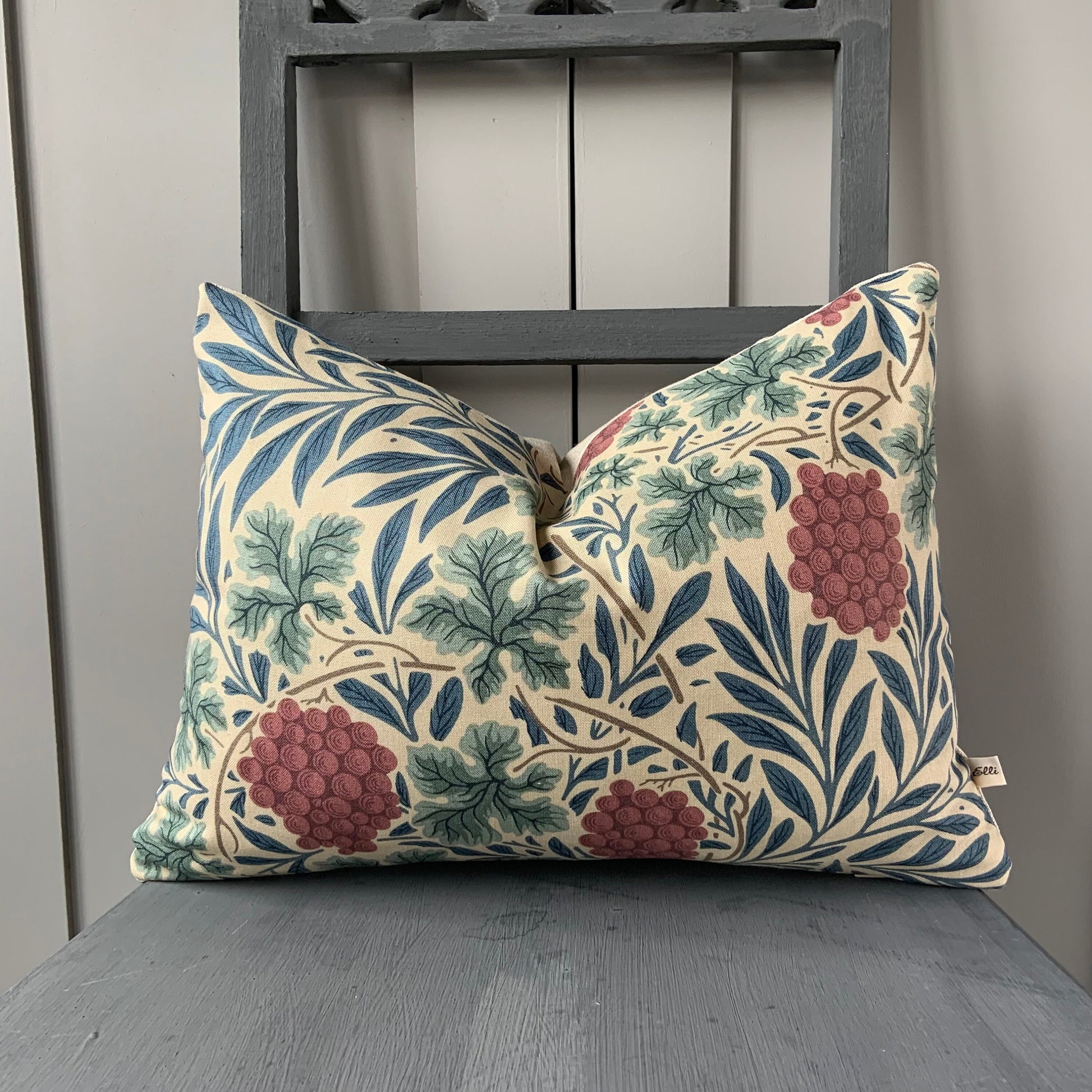 William Morris Luxury Designer Vine Blue Green Cushion Pillow Cover
