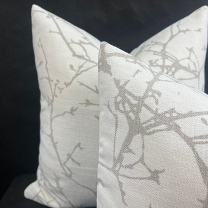 Romo Luxury Designer Arbor Cream Taupe Contemporary Cushion Pillow Cover
