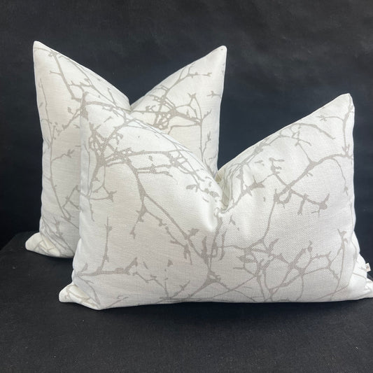 Romo Luxury Designer Arbor Cream Taupe Contemporary Cushion Pillow Cover