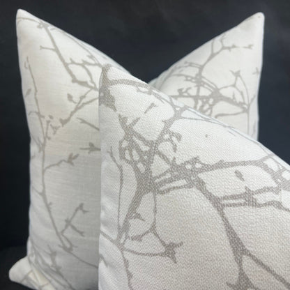 Romo Luxury Designer Arbor Cream Taupe Contemporary Cushion Pillow Cover