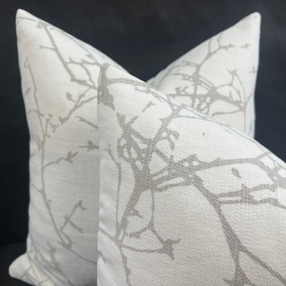 Romo Luxury Designer Arbor Cream Taupe Contemporary Cushion Pillow Cover