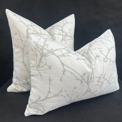 Romo Luxury Designer Arbor Cream Taupe Contemporary Cushion Pillow Cover