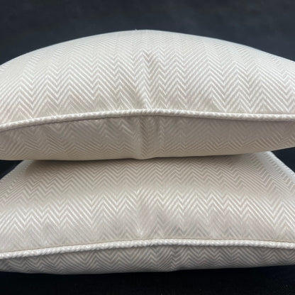 Luxury Designer Neutral Blush Pink Herringbone Satin Cushion Pillow Cover