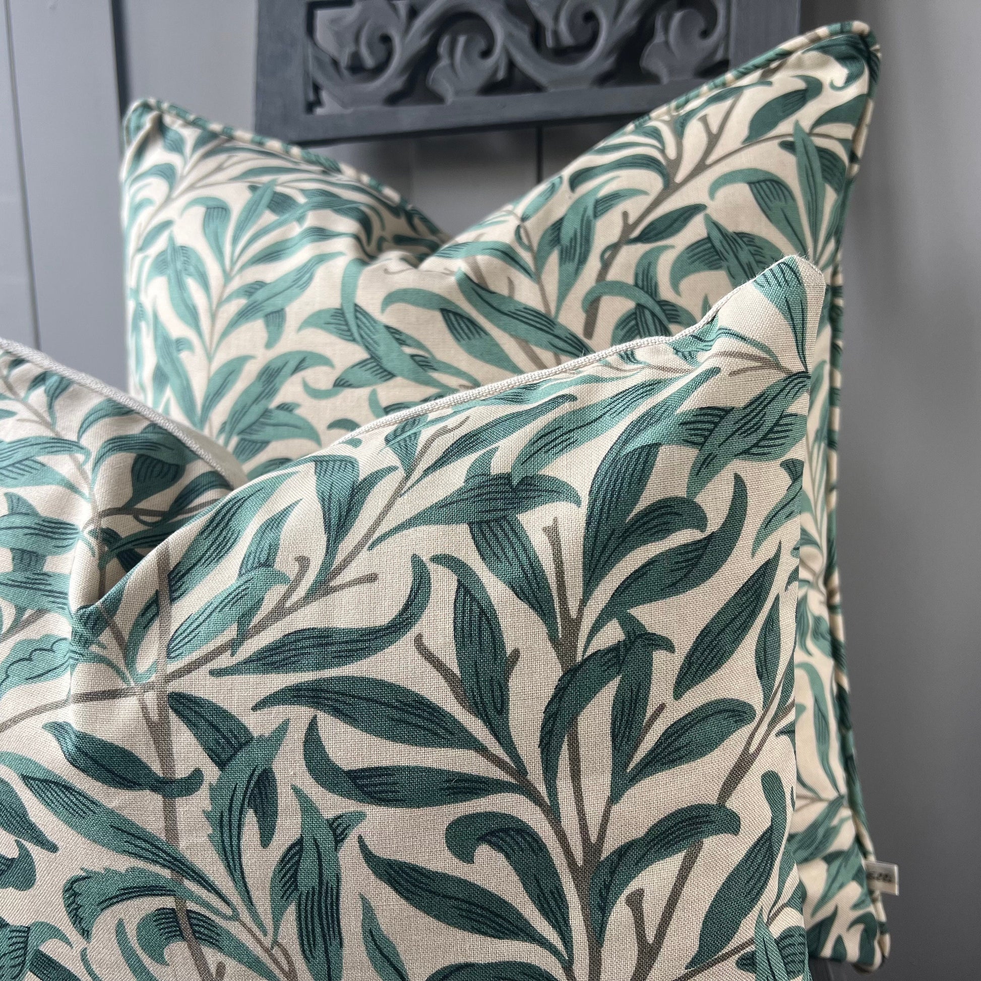 William Morris Designer Fabric Willow Bough Green Luxury Cushion Pillow Cover