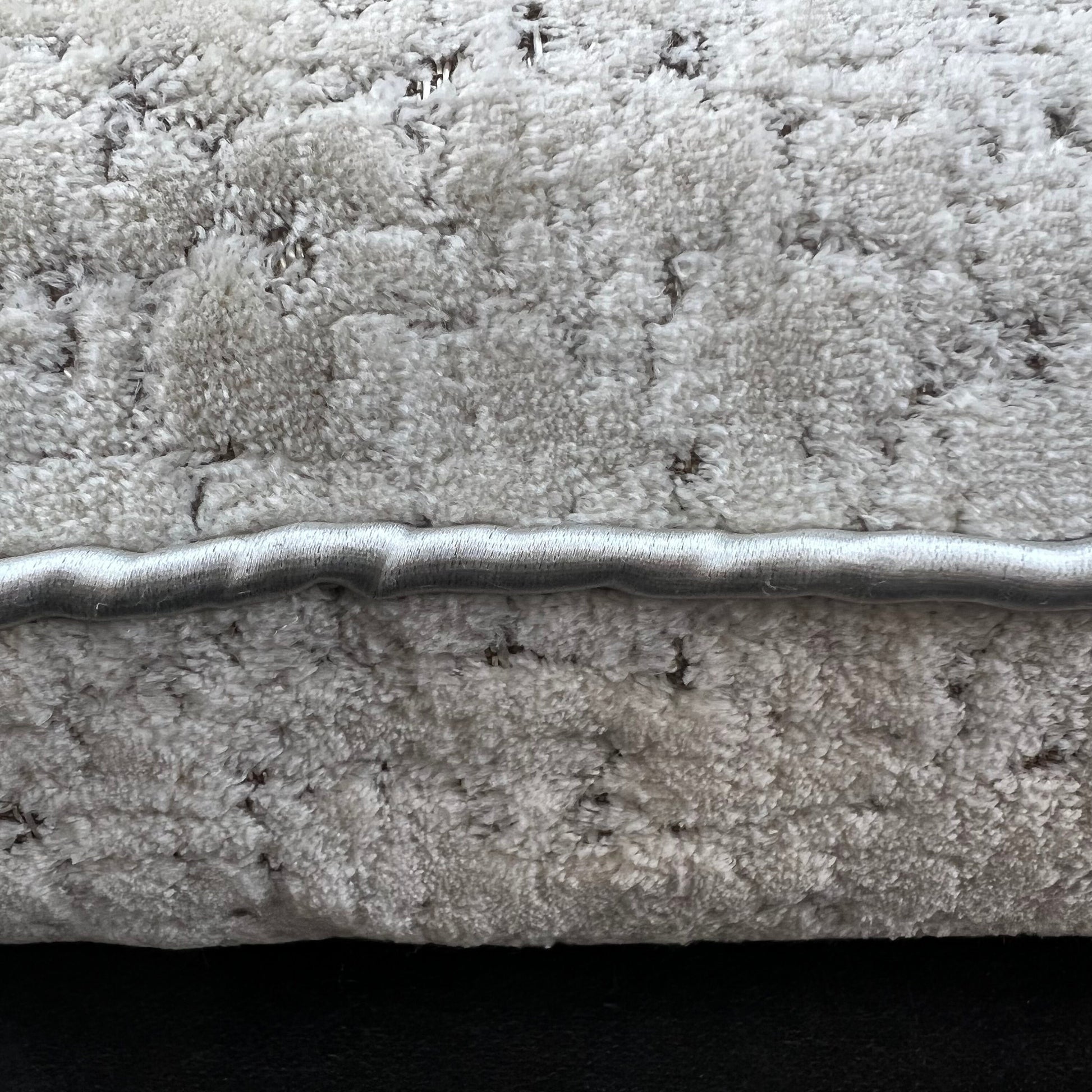 Zinc Luxury Designer Velvet Hutton Contemporary Neutral Silver Cushion Pillow Throw Cover