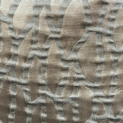 Zinc Wallis Luxury Designer Beige Gold Contemporary Abstract Fabric Cushion Cover Throw Pillow