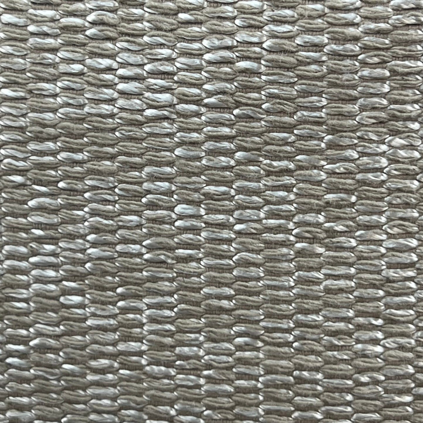 A Pair of Zinc Luxury Designer Plain Textured Silver Neutral Weave Cushion Pillow Throw Cover