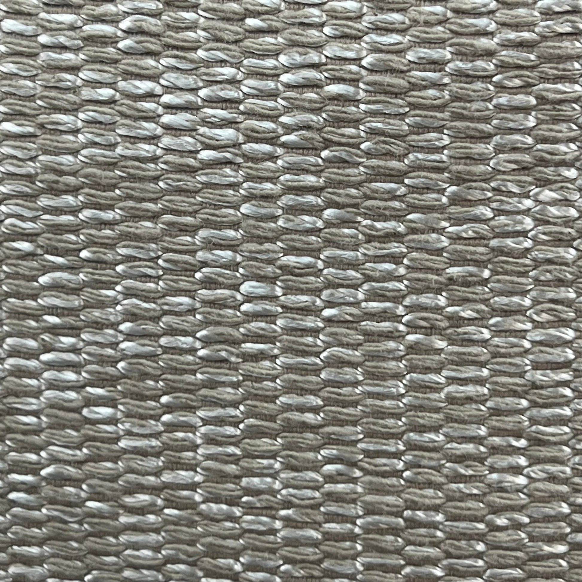 A Pair of Zinc Luxury Designer Plain Textured Silver Neutral Weave Cushion Pillow Throw Cover