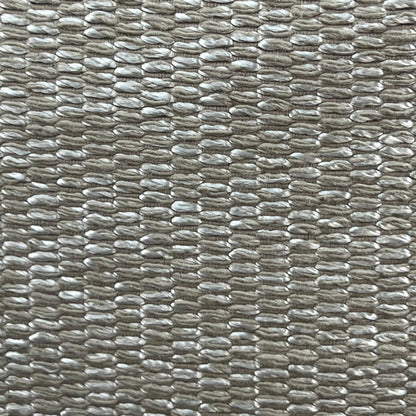 A Pair of Zinc Luxury Designer Plain Textured Silver Neutral Weave Cushion Pillow Throw Cover