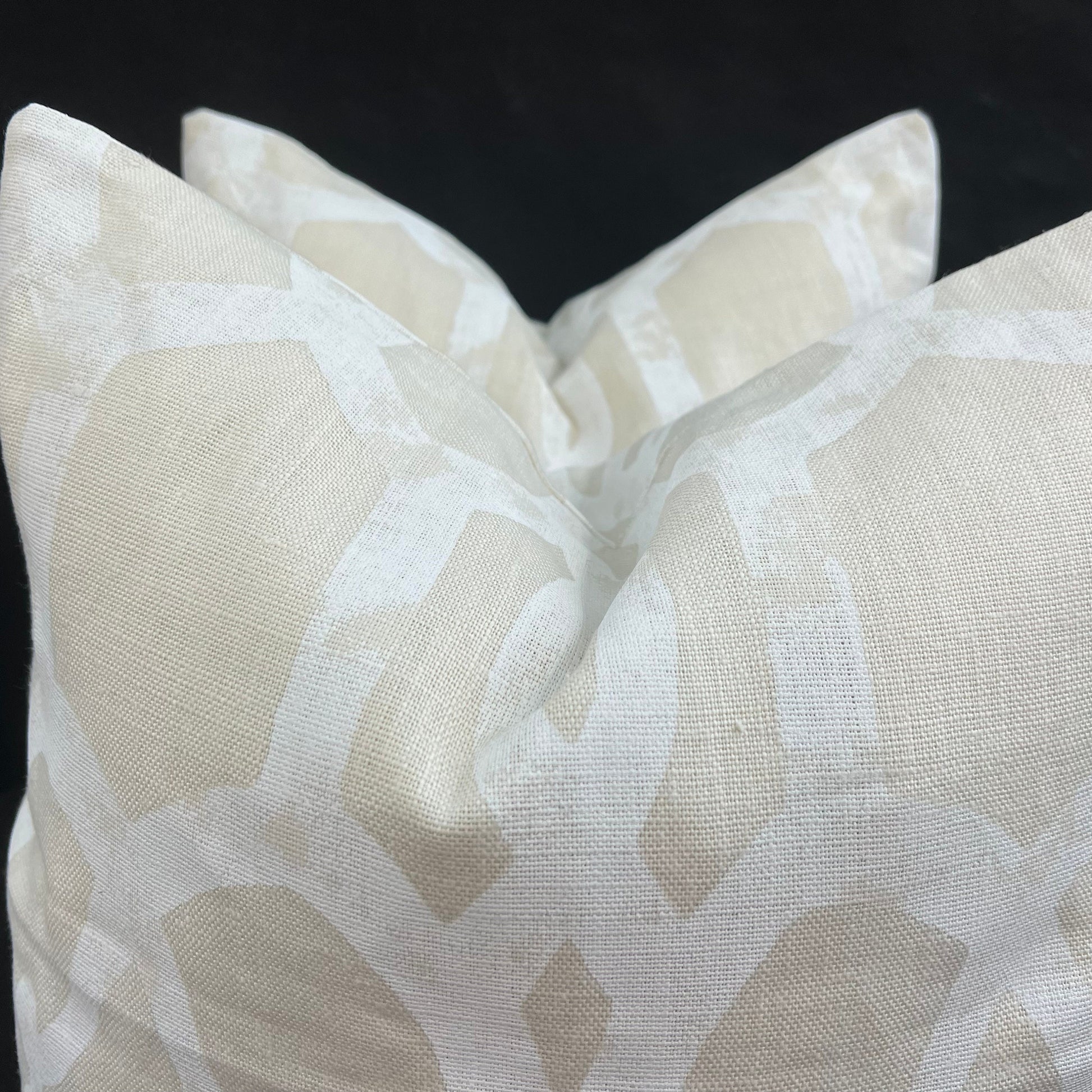 GP & J Baker Threads Zenith Luxury Designer Geometric Cream White Cushion Pillow Cover