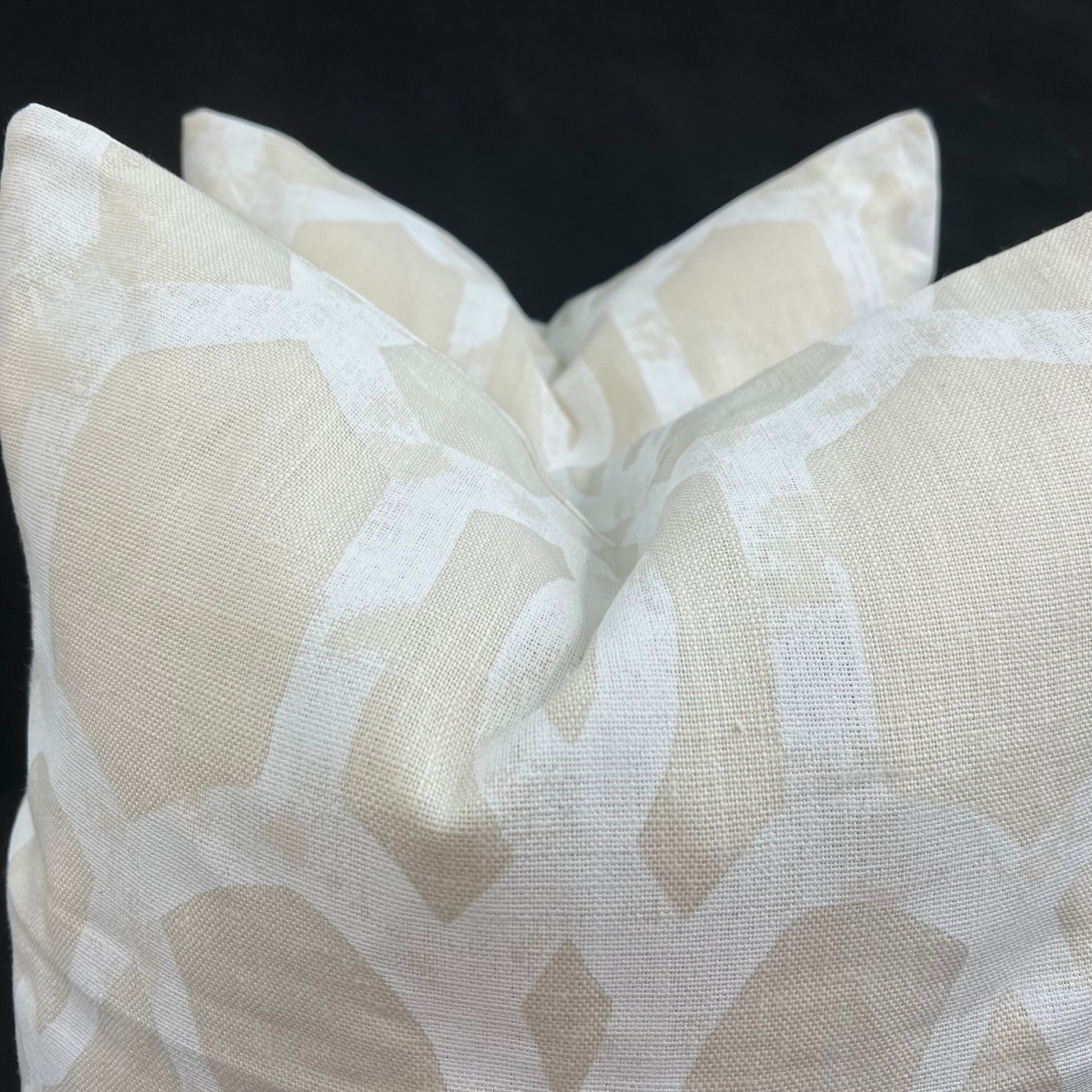 GP & J Baker Threads Zenith Luxury Designer Geometric Cream White Cushion Pillow Cover