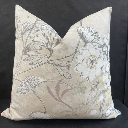 Kew Royal Botanical Garden Meadow Pastel Cushion Pillow Throw Cover