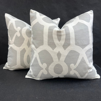 GP & J Baker Threads Zenith Luxury Designer Geometric Grey Cushion Pillow Cover