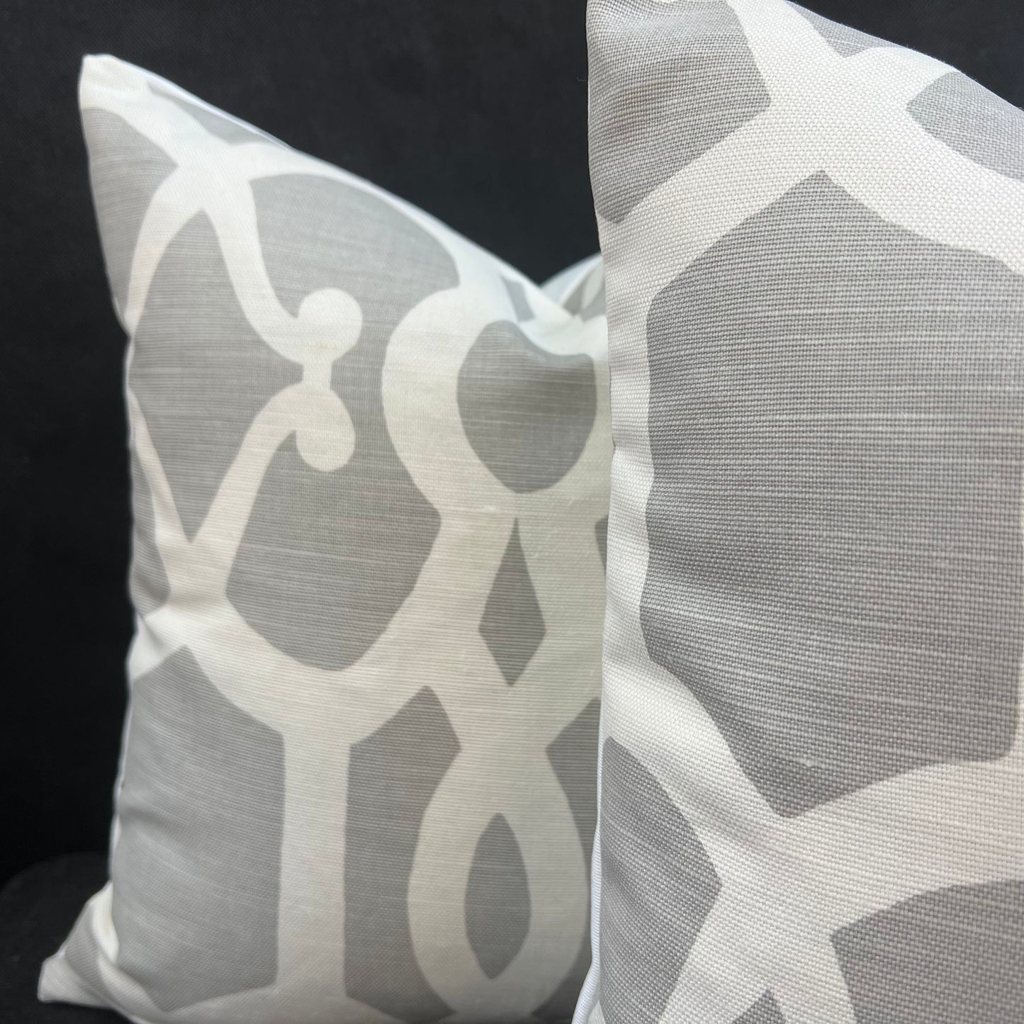 GP & J Baker Threads Zenith Luxury Designer Geometric Grey Cushion Pillow Cover