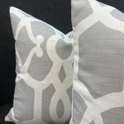 GP & J Baker Threads Zenith Luxury Designer Geometric Grey Cushion Pillow Cover