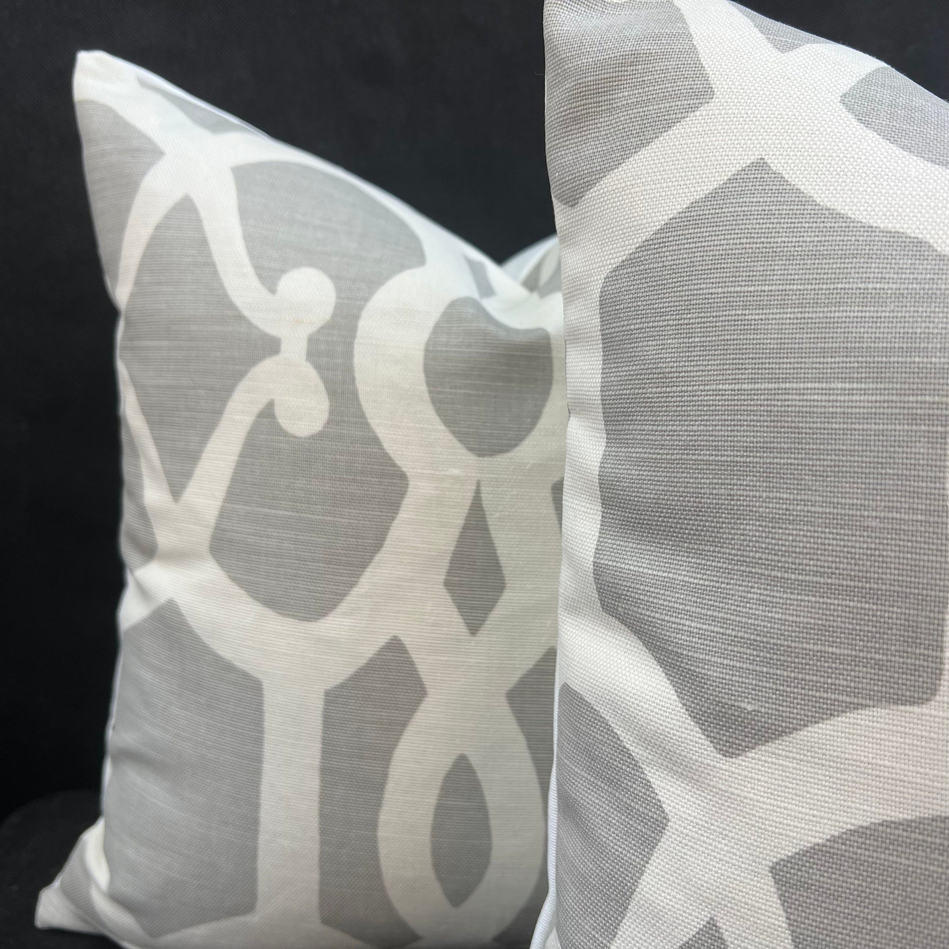 GP & J Baker Threads Zenith Luxury Designer Geometric Grey Cushion Pillow Cover