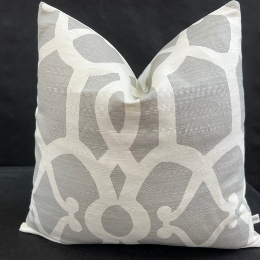 GP & J Baker Threads Zenith Luxury Designer Geometric Grey Cushion Pillow Cover