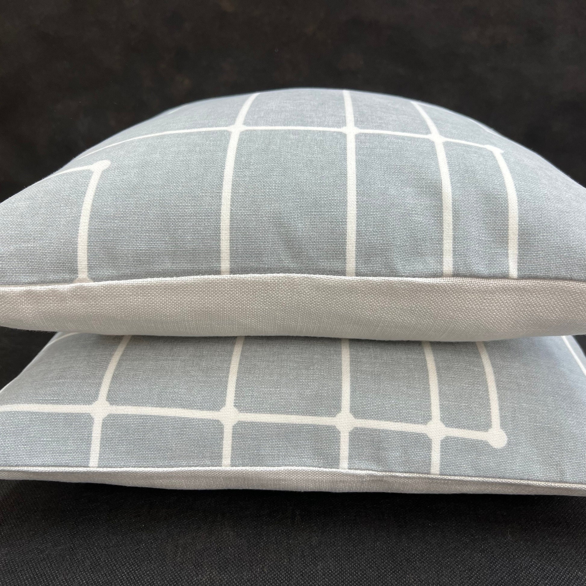 Kirby Luxury Designer Grey Geometric Fabric Sofa Throw Pillow Cushion Cover