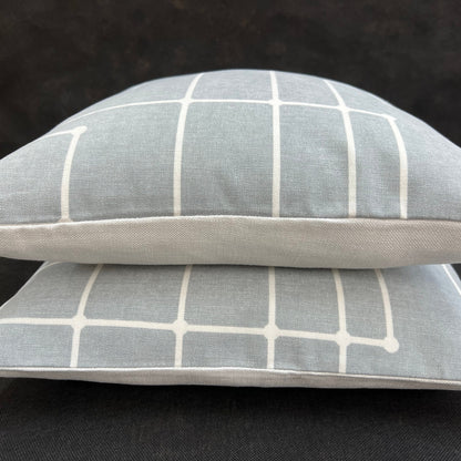 Kirby Luxury Designer Grey Geometric Fabric Sofa Throw Pillow Cushion Cover