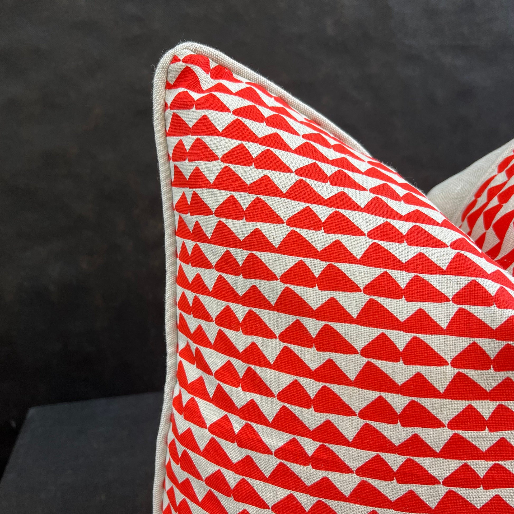 Bird In The Hand Maligoe Contemporary Orange Geometric Cushion Pillow Cover