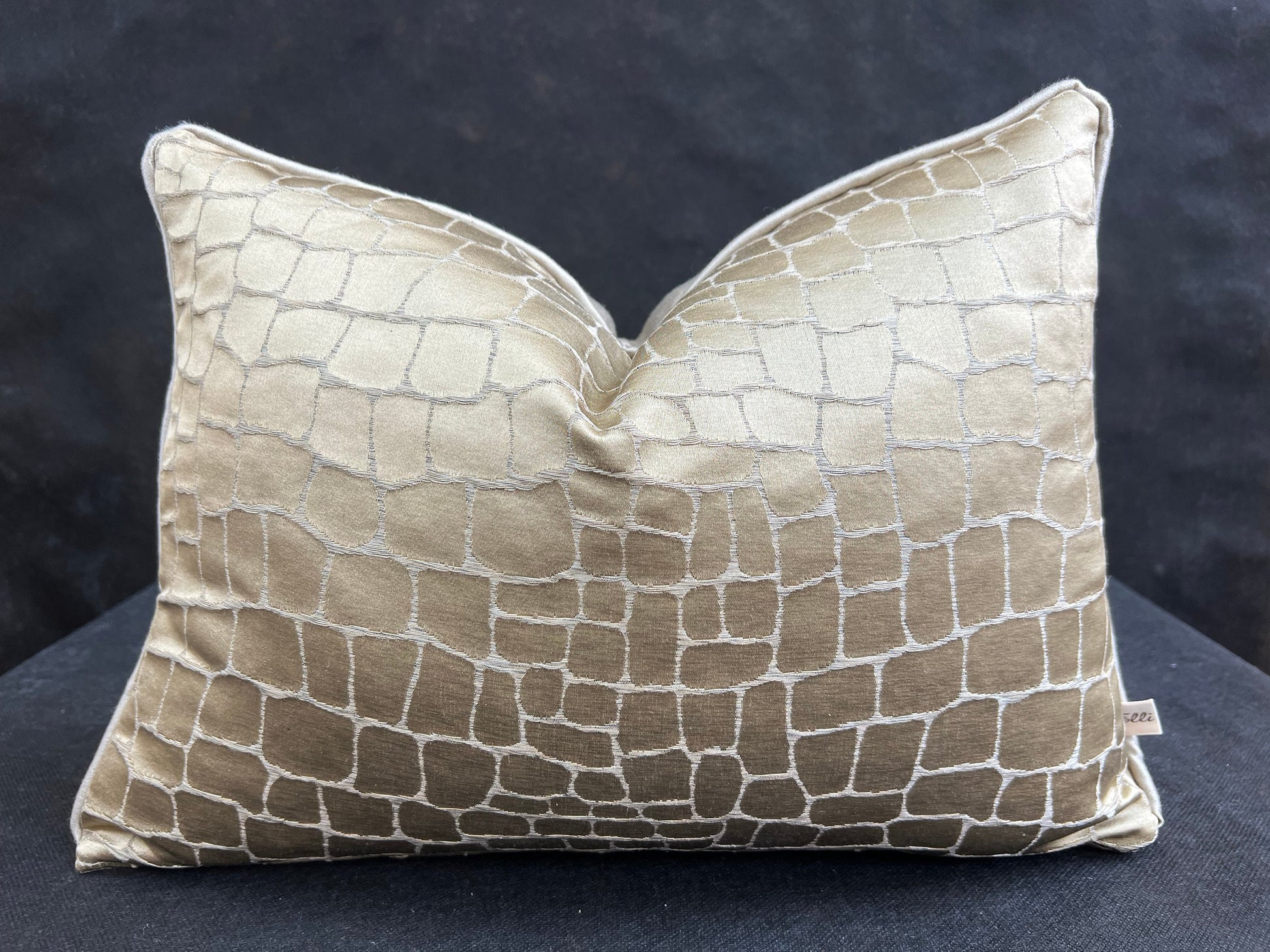 Sahco Gold Animal Skin Luxury Designer Decorative Cushion Pillow Throw Cover