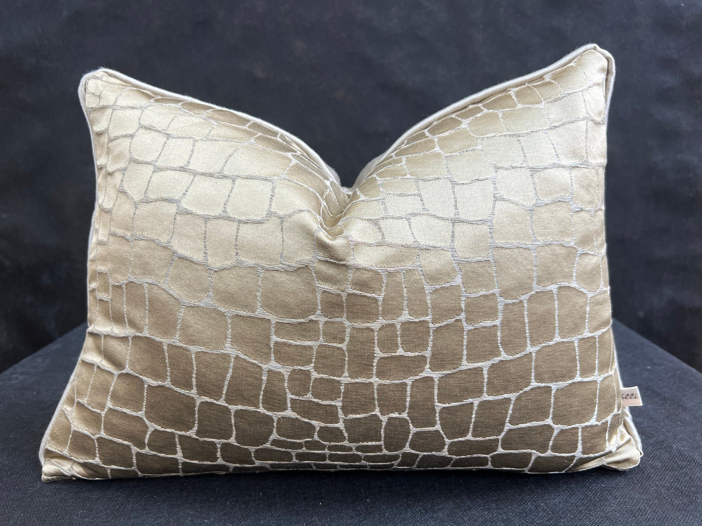 Sahco Gold Animal Skin Luxury Designer Decorative Cushion Pillow Throw Cover