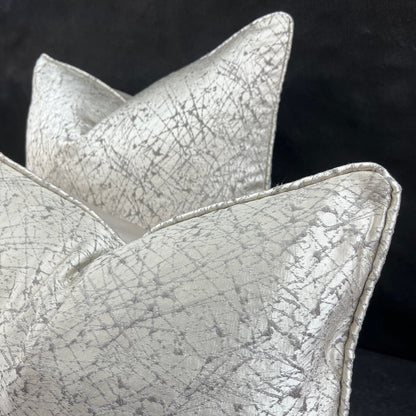 Casamance Pleiade Luxury Designer Grey Taupe Fleck Fabric Cushion Pillow Cover
