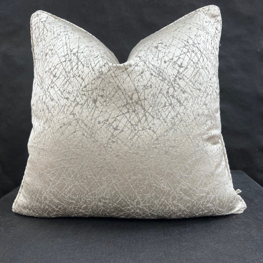 Casamance Pleiade Luxury Designer Grey Taupe Fleck Fabric Cushion Pillow Cover