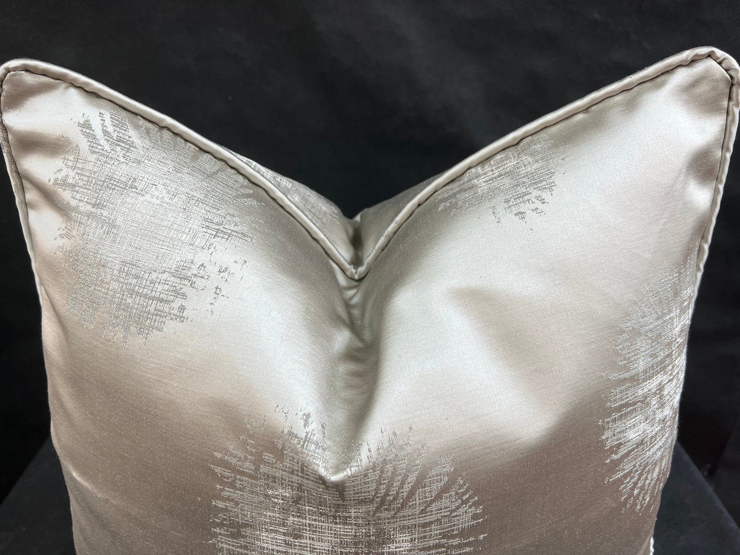 Luxury Designer Contemporary Soft Taupe Satin Cushions Pillow Thow Cover