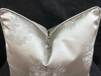 Luxury Designer Contemporary Soft Taupe Satin Cushions Pillow Thow Cover