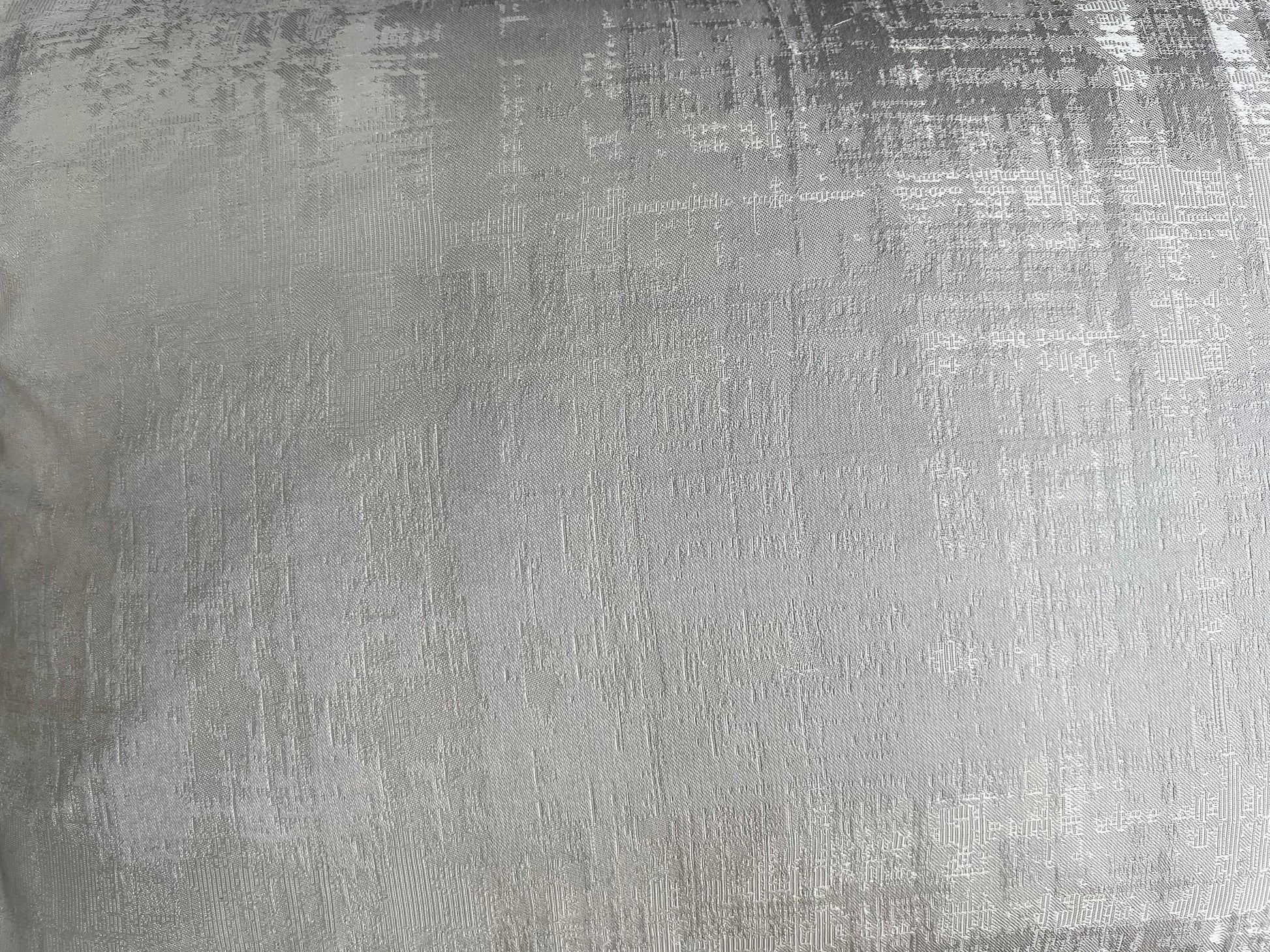 A Pair of Luxury Designer Silver Grey Textured Satin Cushion Cover Throw Pillow