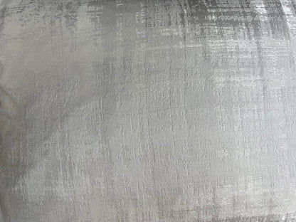 A Pair of Luxury Designer Silver Grey Textured Satin Cushion Cover Throw Pillow