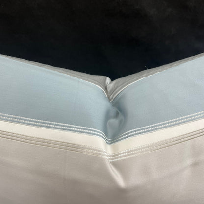 Luxury Designer Pale Blue Putty Striped Cushion Pillow Cover
