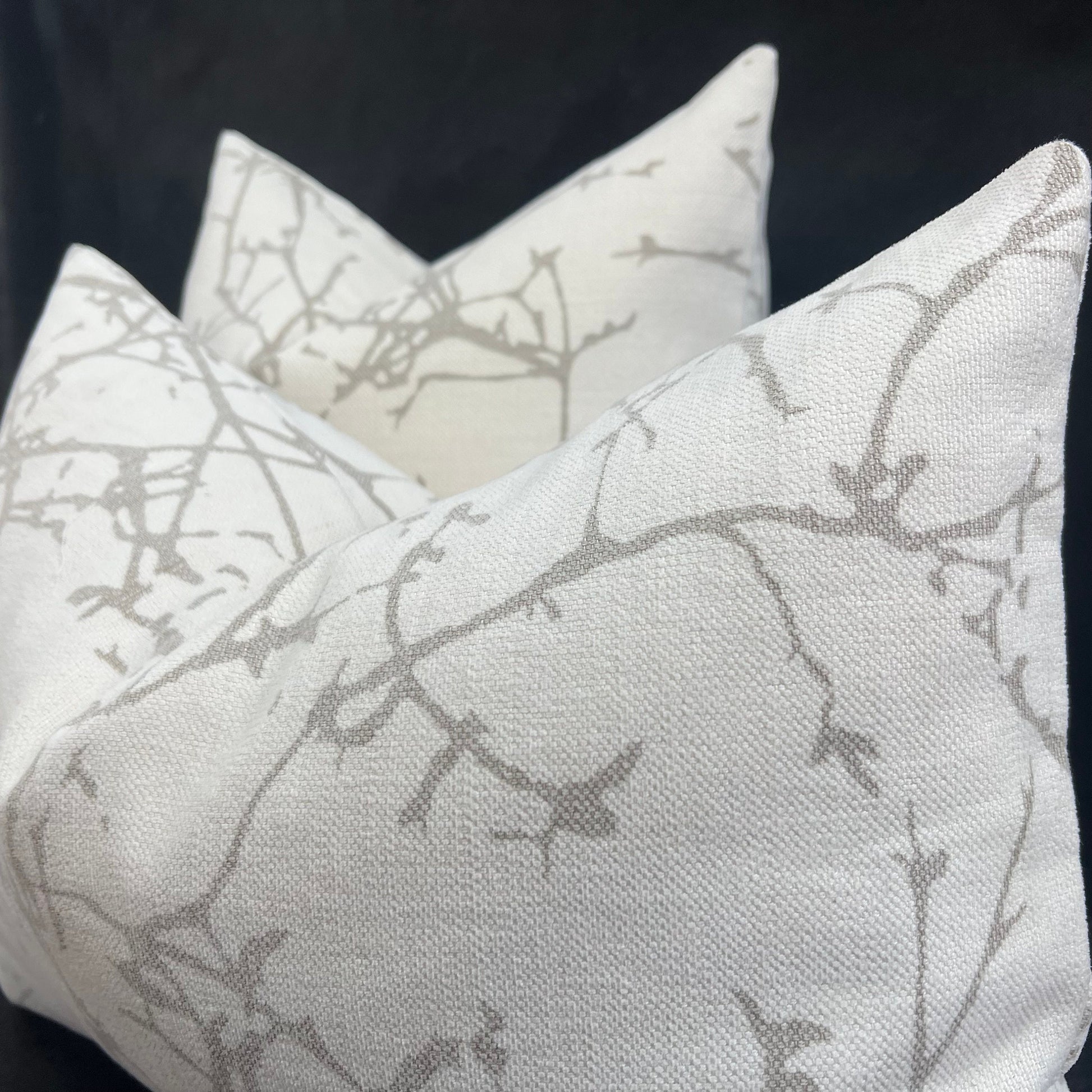 Romo Luxury Designer Arbor Cream Taupe Contemporary Cushion Pillow Cover