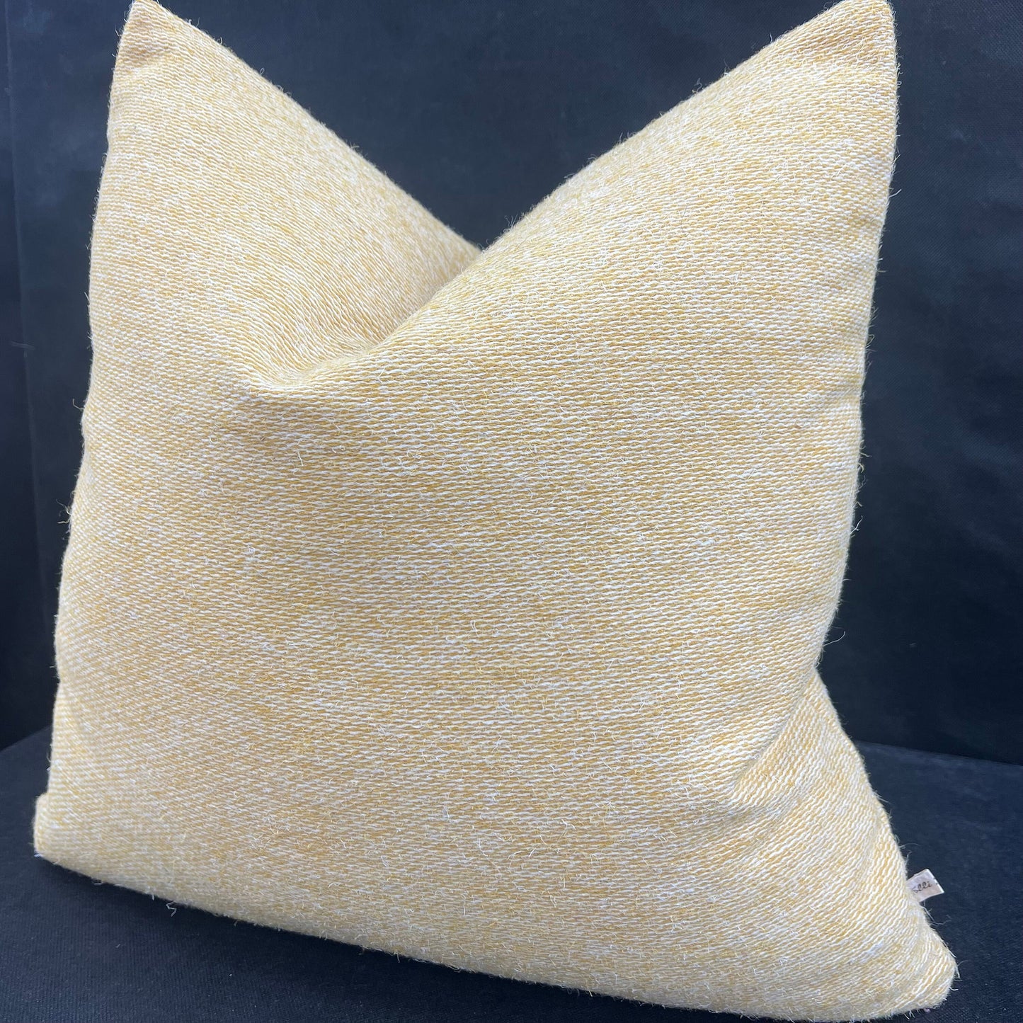 Luxury Designer Plain Corn Yellow Gold Textured Linen Fabric Cushion Pillow Cover