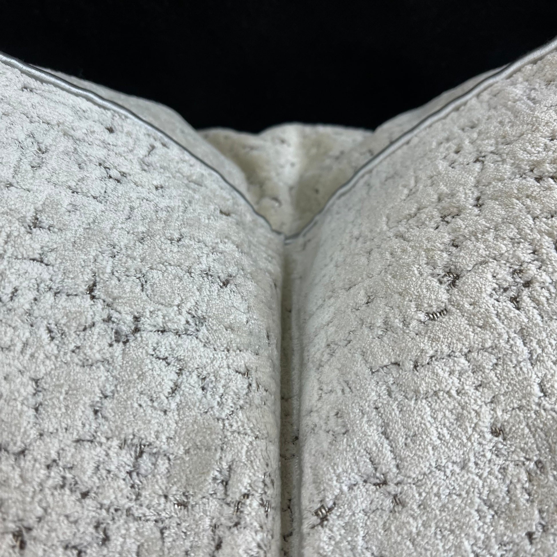 Zinc Luxury Designer Velvet Hutton Contemporary Neutral Silver Cushion Pillow Throw Cover