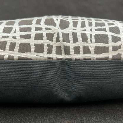 Zinc Textiles "Lautner" Contemporary Abstract Grey Silver Woven Sofa Cushion Pillow Cover