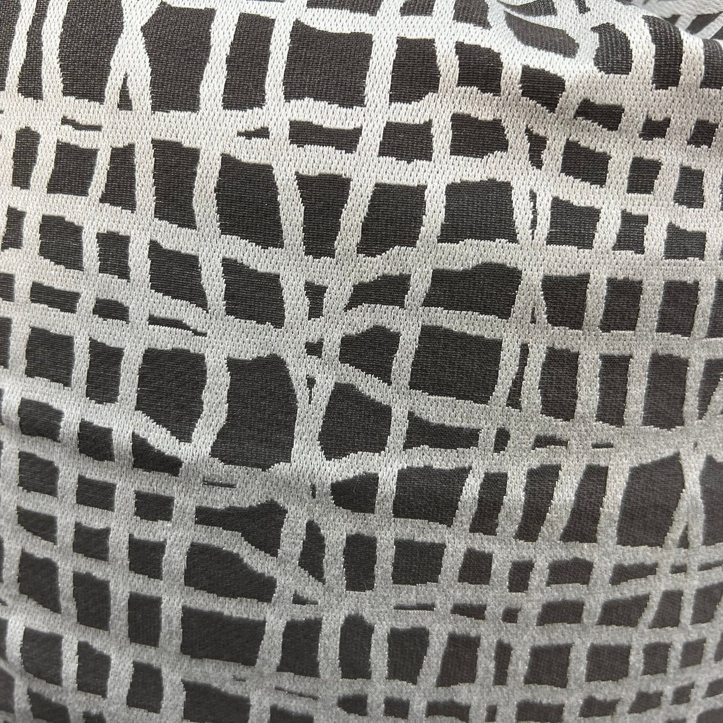 Zinc Textiles "Lautner" Contemporary Abstract Grey Silver Woven Sofa Cushion Pillow Cover